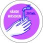 Preview: Corona Aufkleber Hände waschen